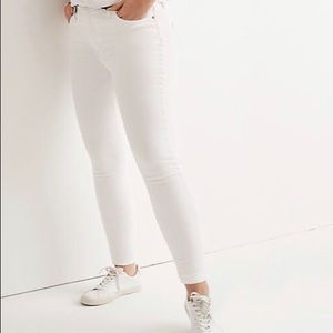 Madewell high riser skinny skinny jeans in white